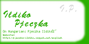 ildiko pjeczka business card